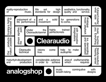 Clearaudio analogshop / E-commerce redesign concept