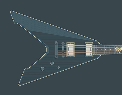 ESP Vulture James Hetfield Signature Guitar Art
