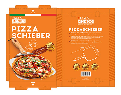 Pizza Shovel Box Design for PIZZA MONDO