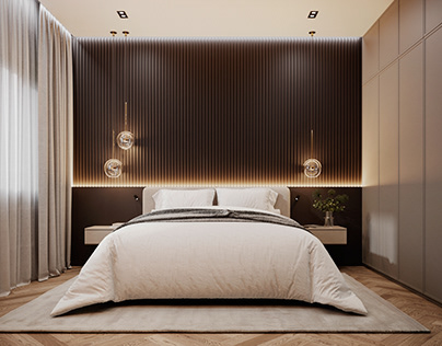 Warm light bedroom
