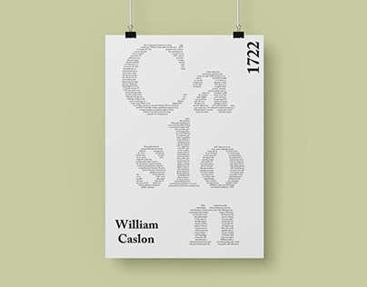 Typography poster / Plakat o kroju pisma Caslon