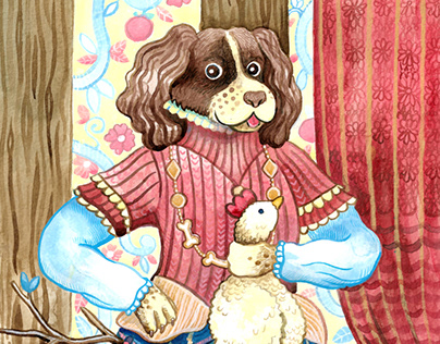 Tudor Spaniel - Pet Portrait Commission