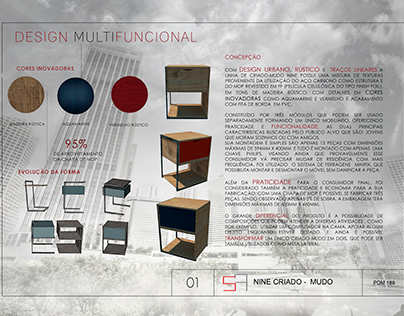 CRIADO MUDO NINE - Concurso Prêmio de Design de Móveis