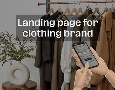 Landing page for clothing brand