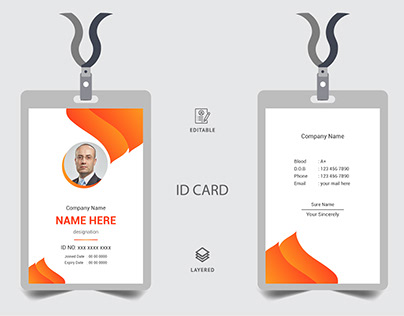 Office identity card template