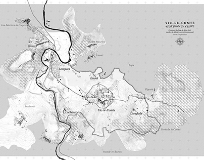 Carte d'exploration pour la commune de Vic-le-Comte