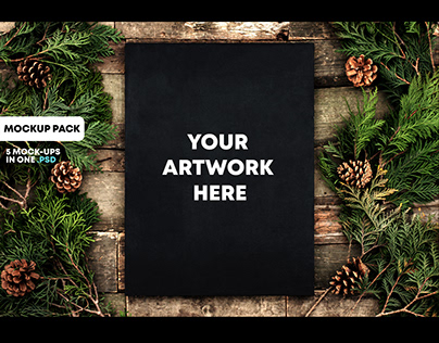 POSTERS MOCKUP PACK "Five Realistic Canvases"