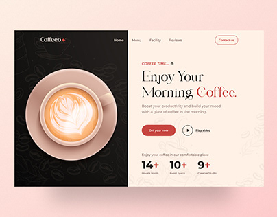 Coffee Shop Website Header Design