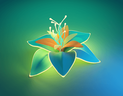 Stylized Extraterrestrial Flower Animation
