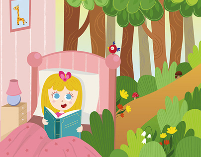 Little girl's dream/ Illustration/ Book illustration