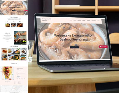 Web site design for seafood restaurant
