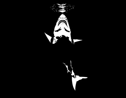 Shark - series black and white Animals