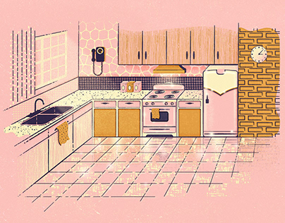 Retrosupply Tutorial - Retro Kitchen Illustration
