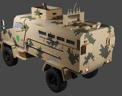3d Military Vehicle Model - Game Asset (Turkmenistan)