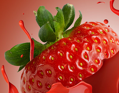Poster Design Strawberry Flavor.