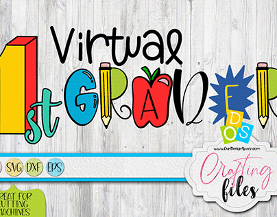 Virtual 1st grader SVG, DXF, EPS and PNG files