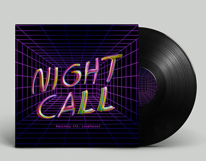 Night Call by Kavinsky ft. Lovefoxxx Vinyl Record Cover