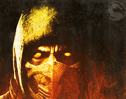 Diseño y edición de imagen "Mortal Kombat Scorpion"