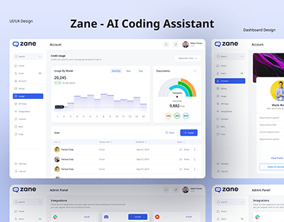 Zane - AI Coding Assistant Website Design - Saas UI/UX