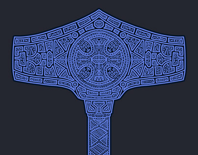Runic Mjolner - Thor's Hammer