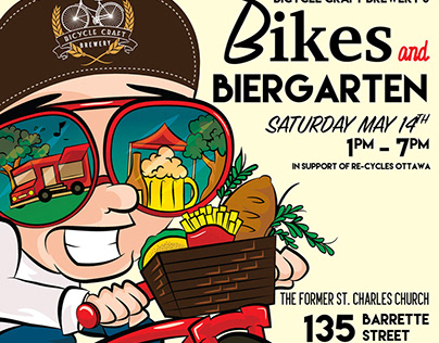 Bikes and Biergarten Poster