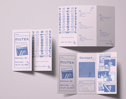 Mutek festival design brochure