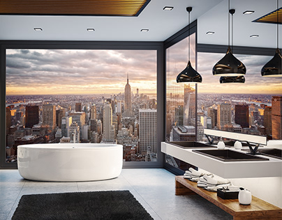 Cristal Residance Manhattan NewYork , Bathroom Design