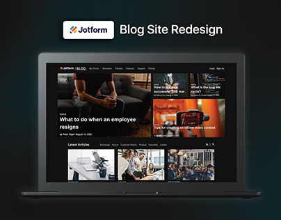 Jotform Blog Site Redesign