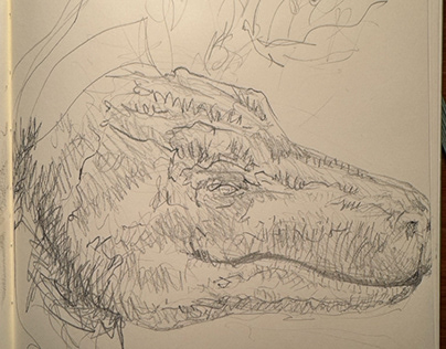 Smirking T-Rex Drawing