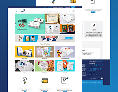 ClickToPrint - E commerce website for Printing concept