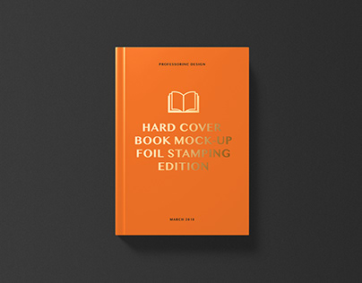 Hard Cover Book Mockup - Foil Stamping Edition