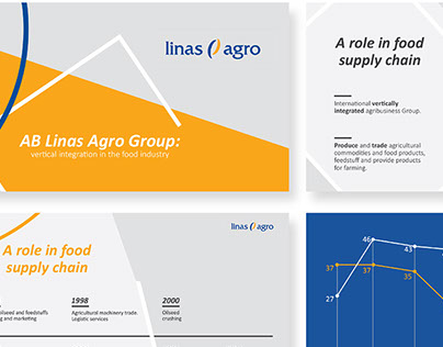 Presentation design options for Linas Agro