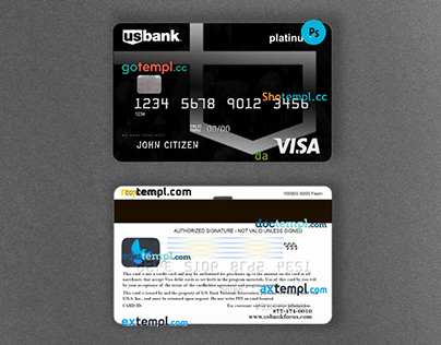 USA U.S. Bank visa platinum card