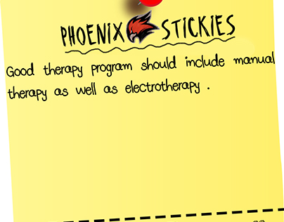 Stickie design for Phoenix physiotherapy team