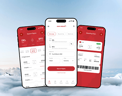 Air India Flight Booking App - Redesign
