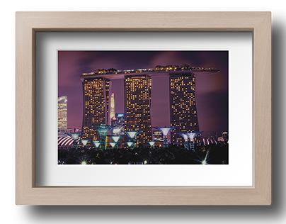 Photography Night view of Marina Bay Sands Singapore