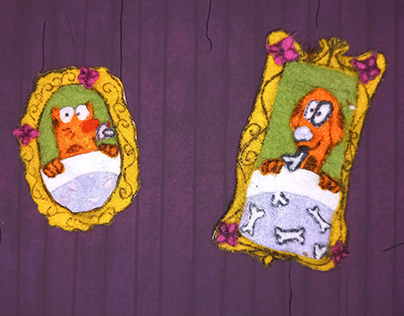 CatDog Stop-motion handcrafted with felt
