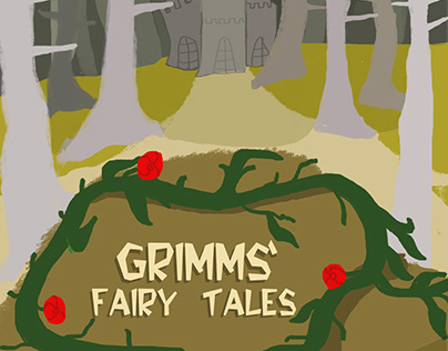ILLUSTRATION FOR COVER OF GRIMMS' FAIRY TALES
