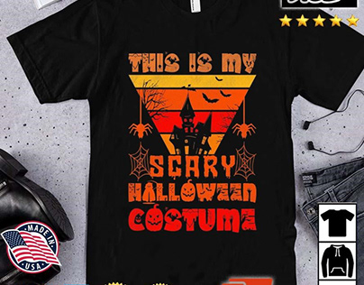 This Is My Scary Halloween Costume Spooky Haunted Shirt