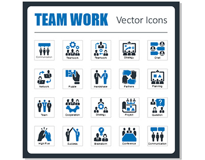 Teamwork- Set of 20 Icons