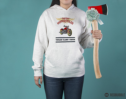 Pullover hoodie vintage motorcycle graphics Redbubble