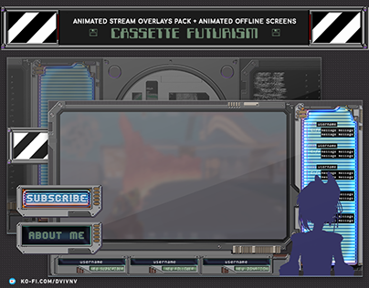 "CASSETTE FUTURISM" Animated Twitch Overlays