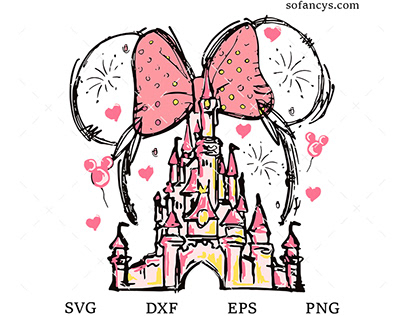 Minnie Mouse Castle SVG DXF EPS PNG Cut Files