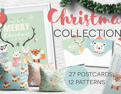 Christmas- 27 postcards, 12 patterns