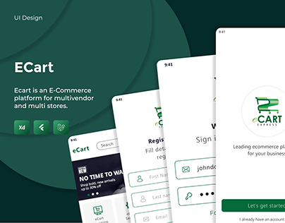 ECart - Multivendor, Multi store Ecommerce app ui ux
