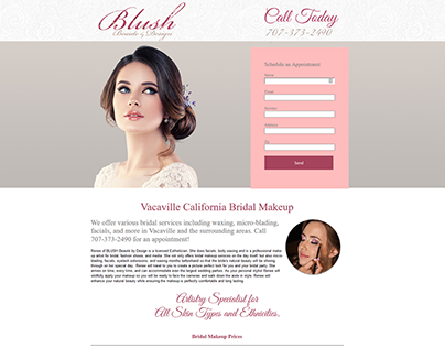 Blush Beaute by Design Landing Page