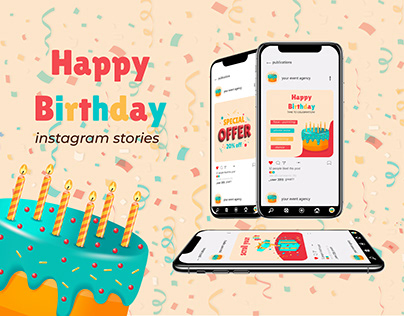 happy Birthday party social media instagram post