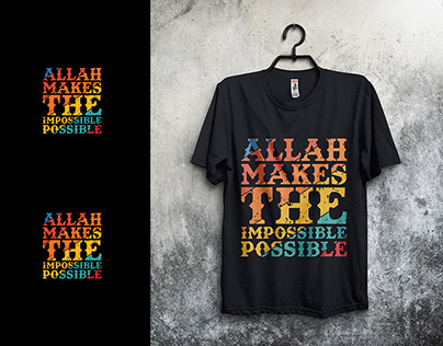Awesome Islamic Typography T Shirt Design