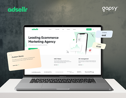 Adsellr: Web UI/UX for Ecommerce Digital Agency