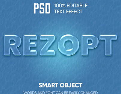 Free Realistic Water Text Effect PSD Template
